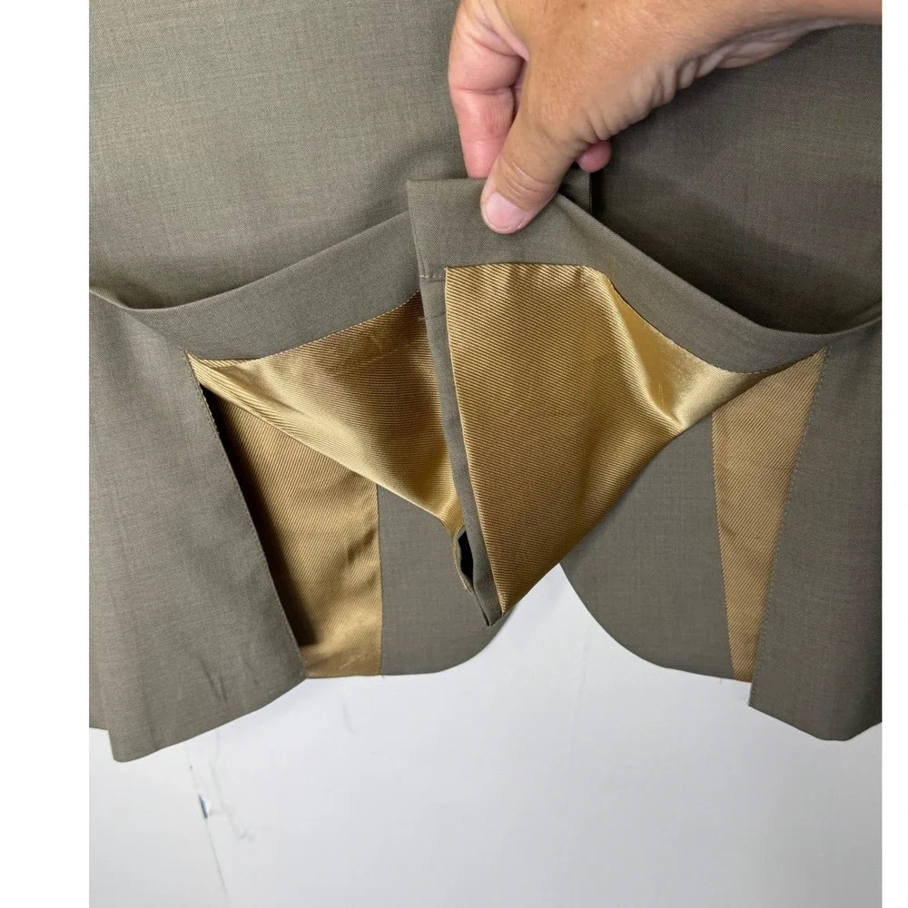 Burberry London Blazer 38S Tan 2 Button Front